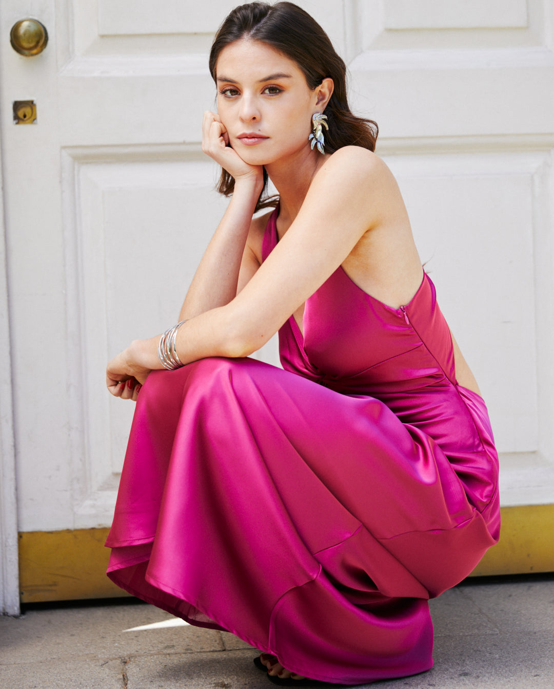 Vestido Largo de Fiesta Rena Cherry