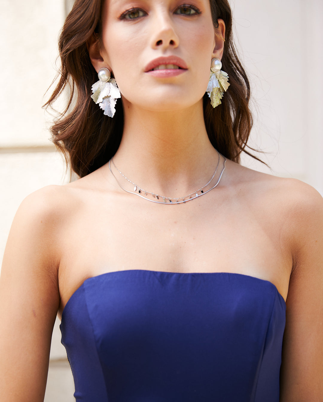 Vestido Largo de Fiesta Amaya Azul Oscuro