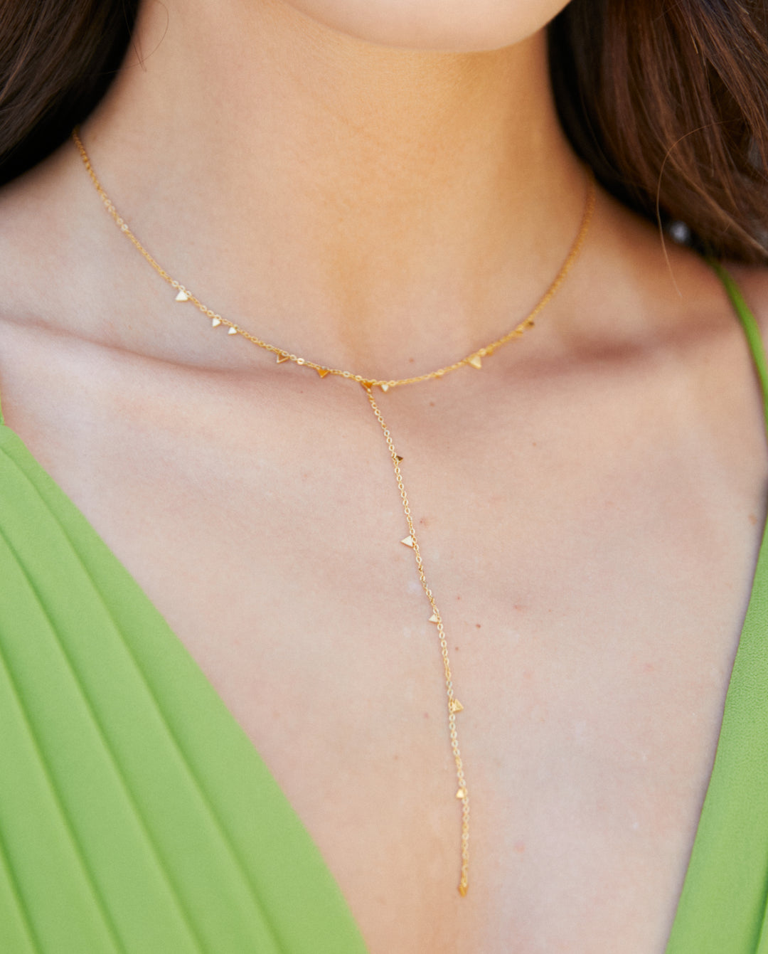 Vestido Largo de Fiesta Laura Gasa Verde Limón