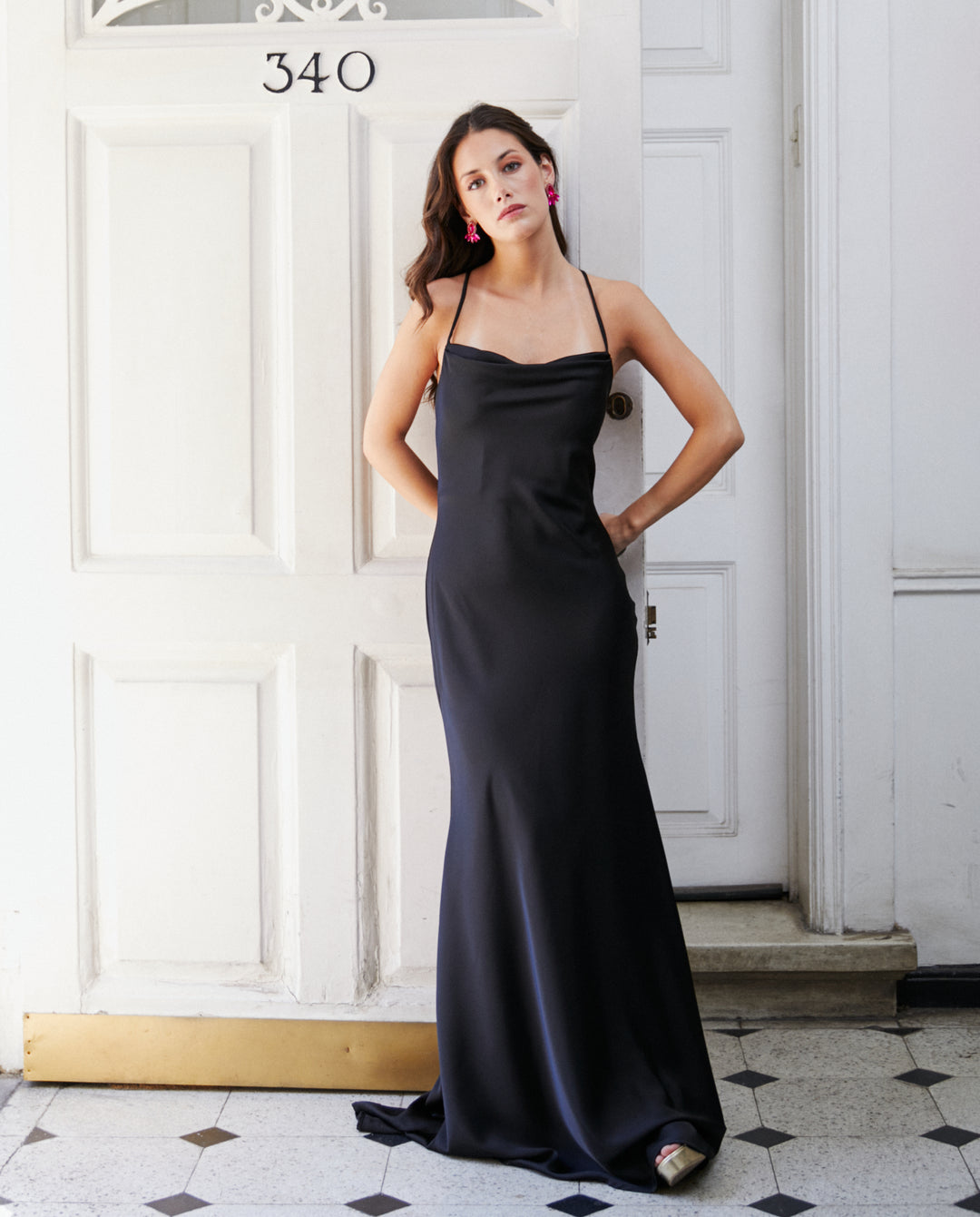 Vestido Largo de Fiesta Alina Negro