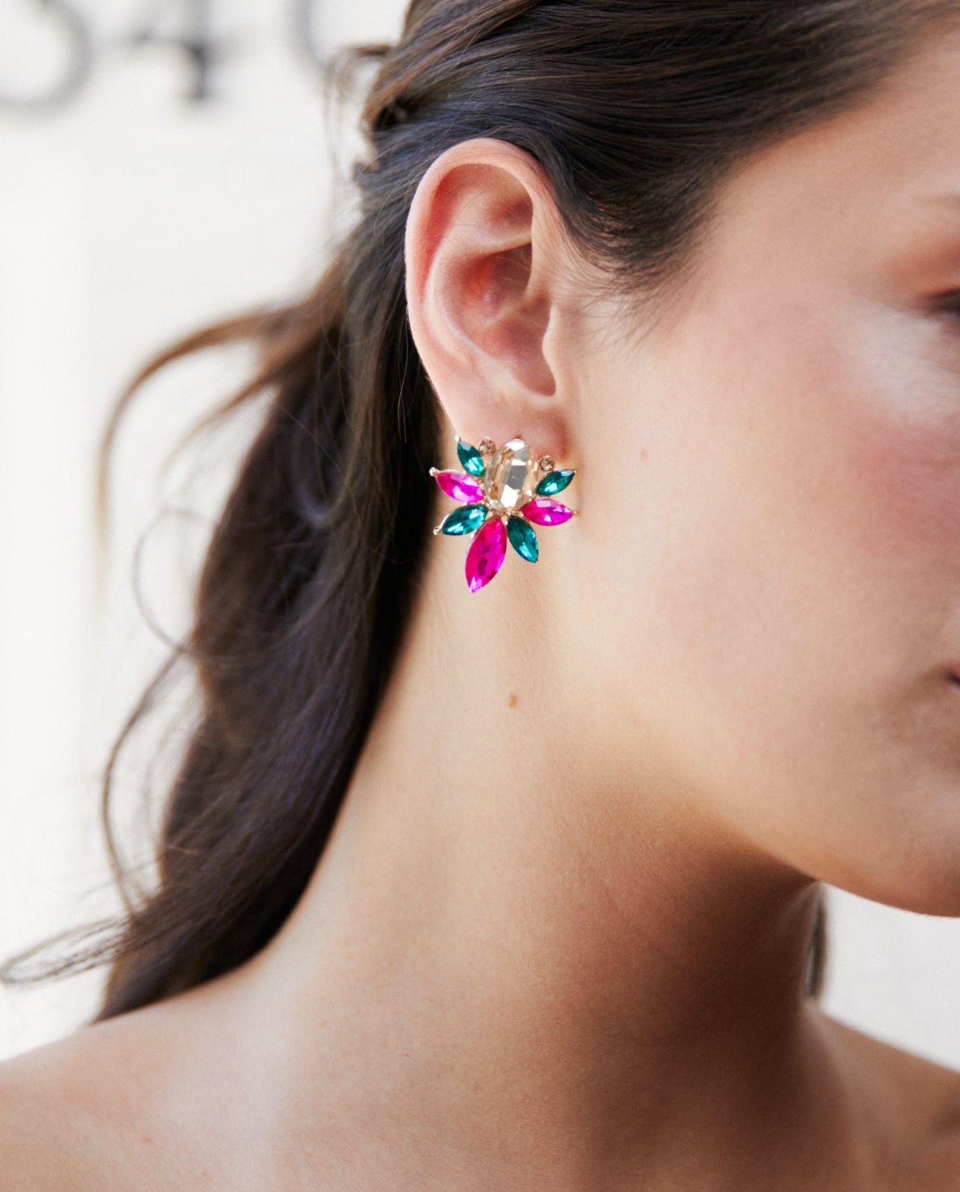 Aros Anahí Multi Color Fucsia – MI PLACARD