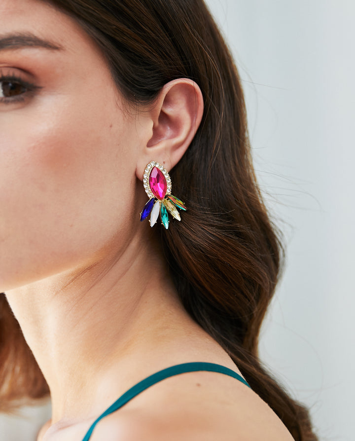 Aros Denisse Fucsia Multicolor