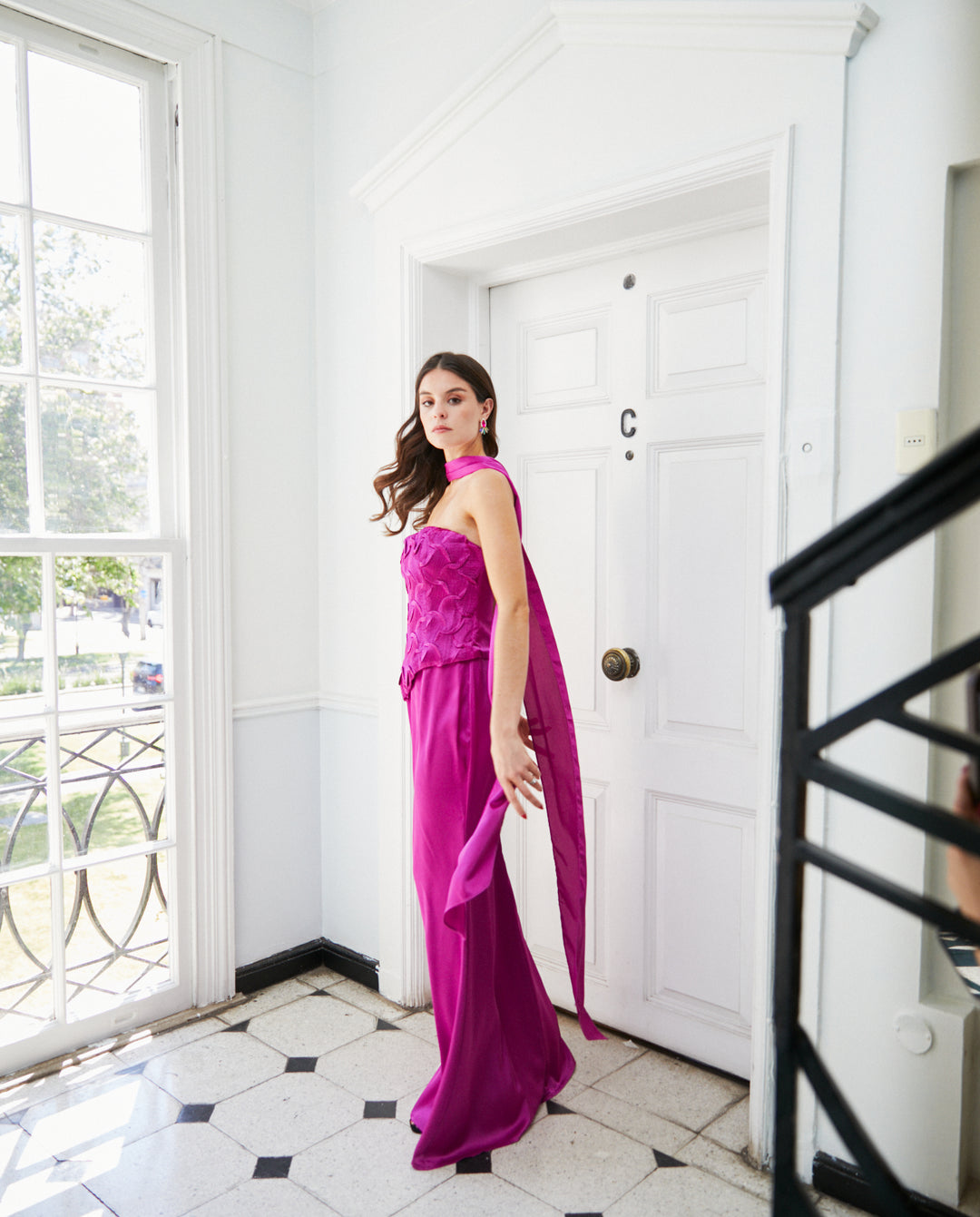 Vestido Largo de Fiesta Violeta Magenta