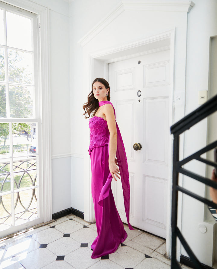 Vestido Largo de Fiesta Violeta Magenta