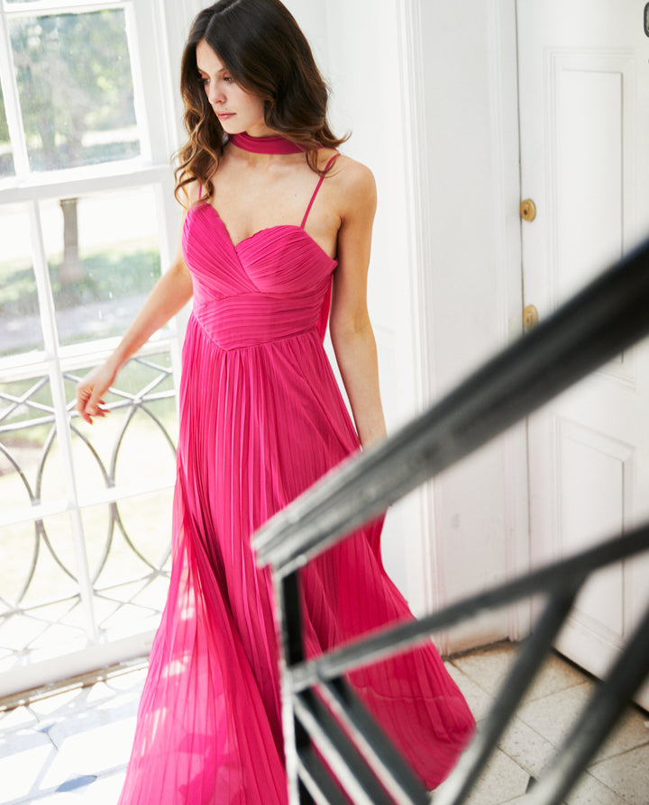 Vestido Largo de Fiesta Milagros Fucsia