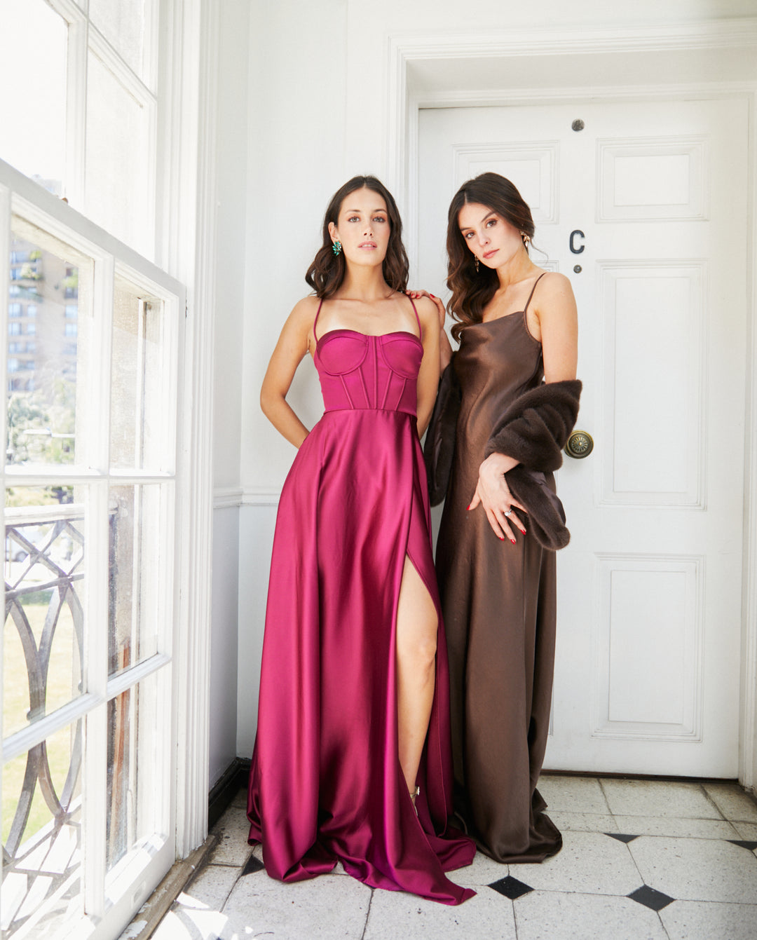 Vestido Largo de Fiesta Laureta Magenta