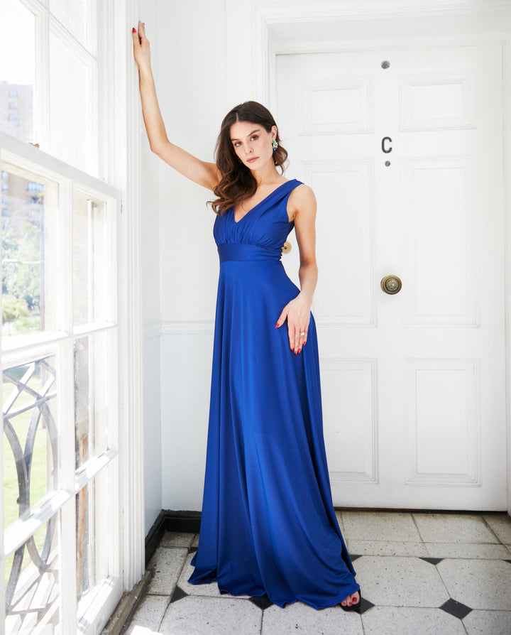 Vestido Largo de Fiesta Amaranta Azul Royal