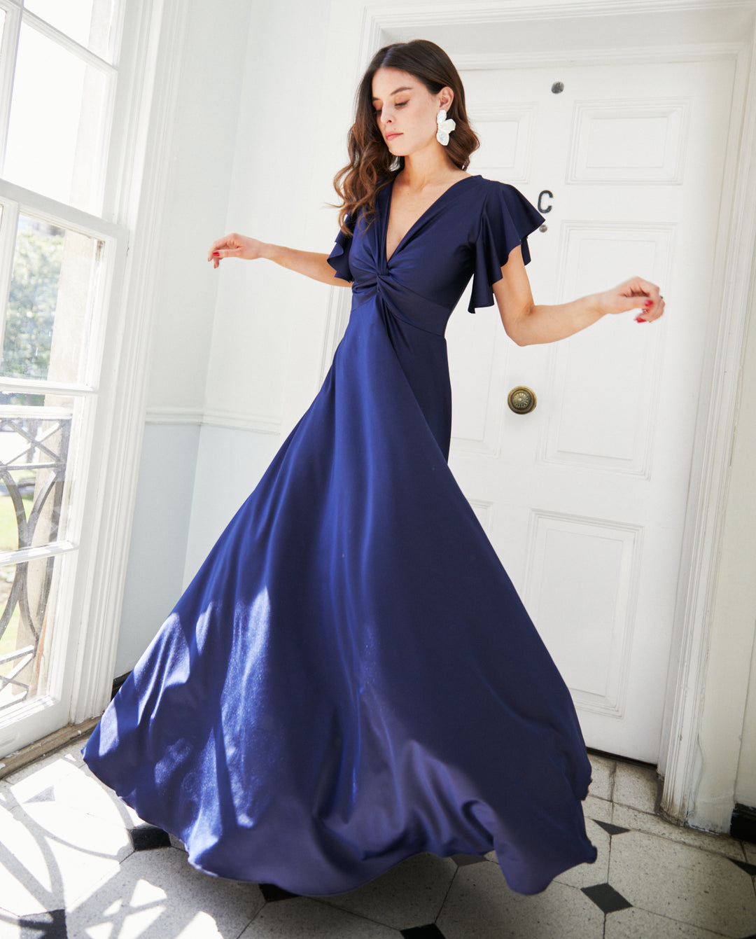 Vestido Largo de Fiesta Vane Azul Oscuro