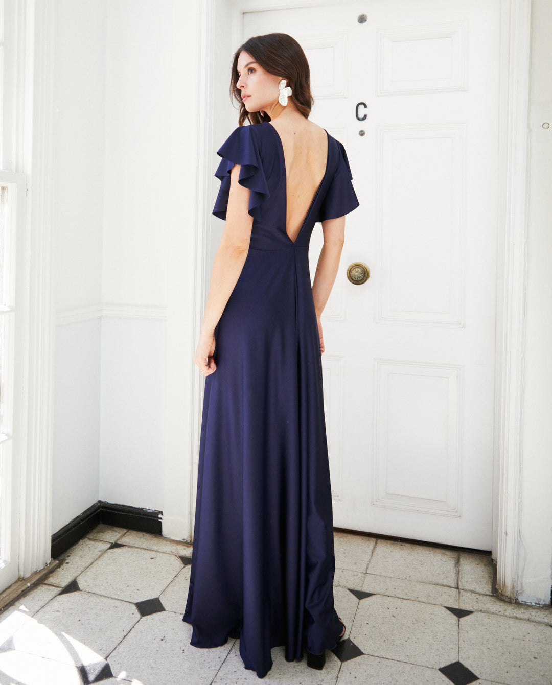 Vestido Largo de Fiesta Vane Azul Oscuro