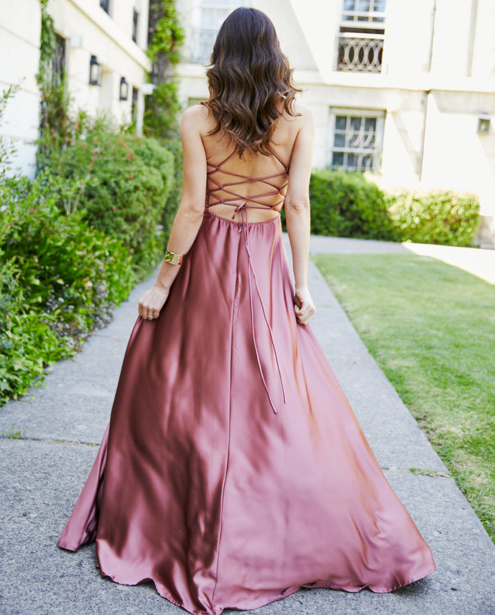 Vestido Largo de Fiesta Rafa Coral