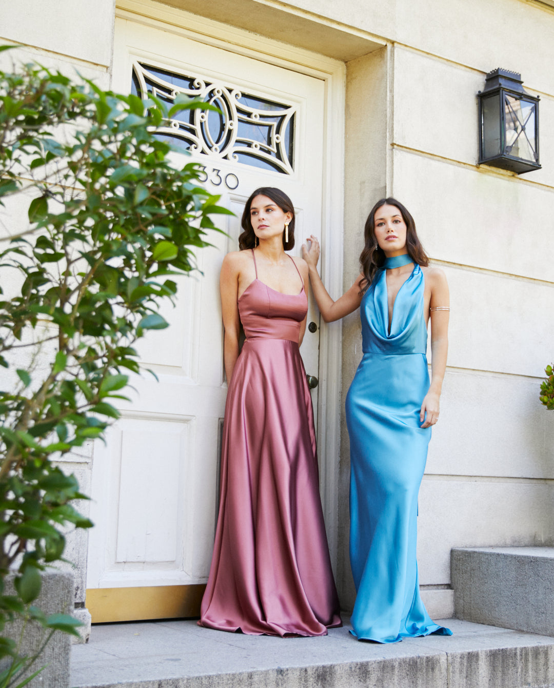 Vestido Largo de Fiesta Budapest Celeste Oscuro