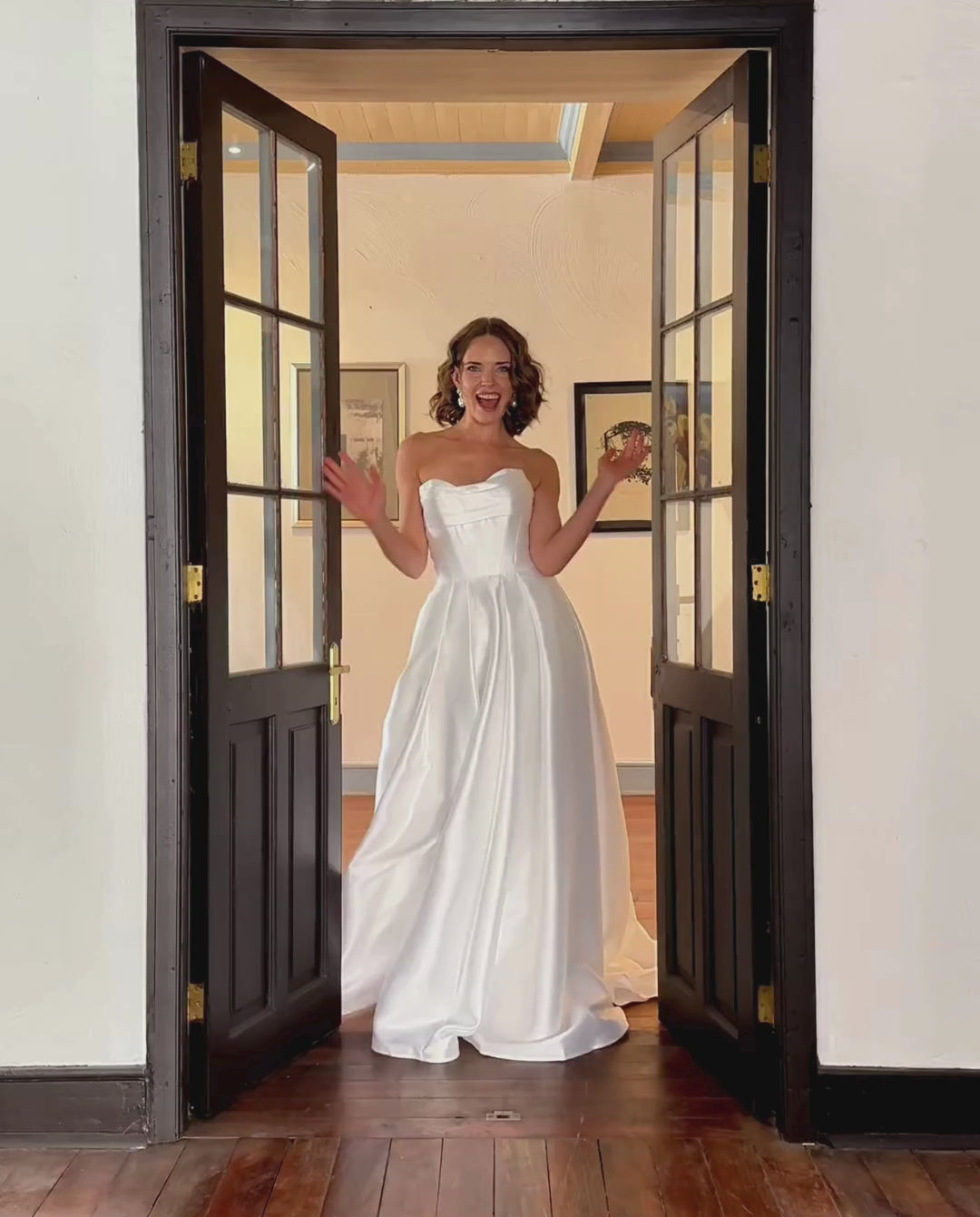 Vestido Largo de Novia Celeste Blanco