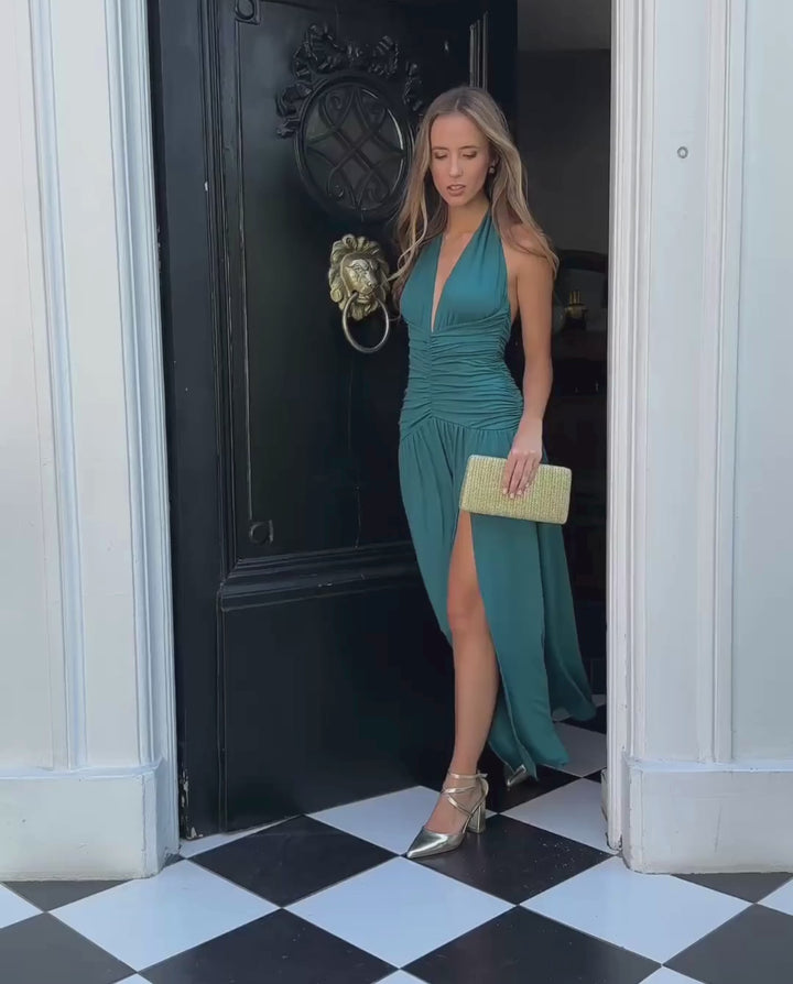 Vestido Largo de Fiesta Lucy Verde