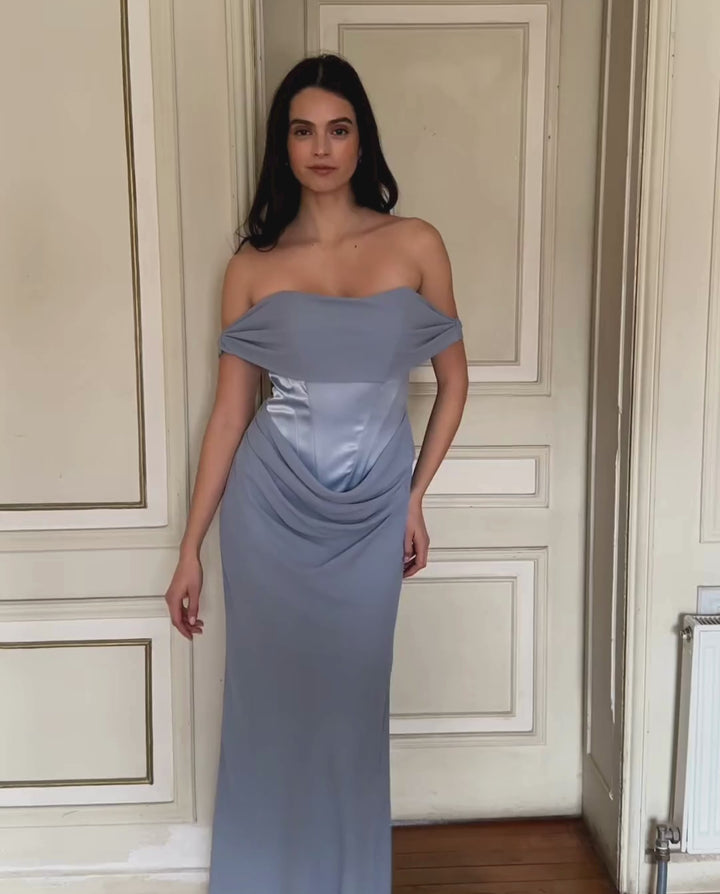 Vestido Largo de Fiesta Anto Celeste