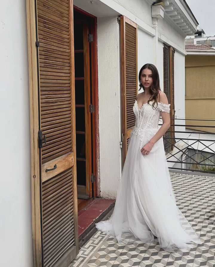 Vestido Largo de Novia Avelina Blanco