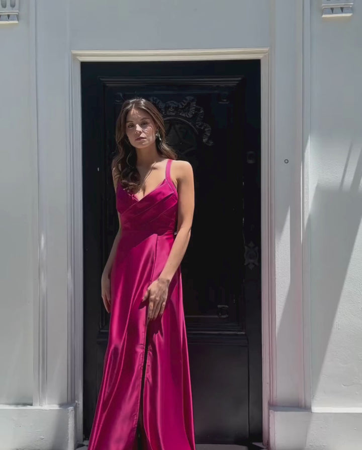 Vestido Largo de Fiesta Bea Cherry