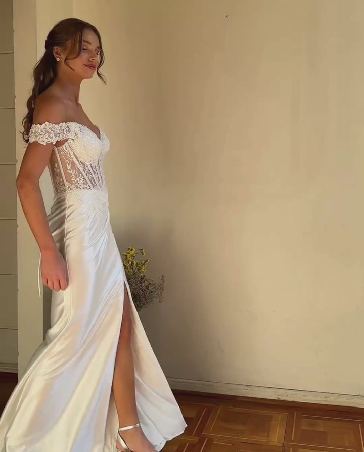 Vestido Largo de Novia Emi Blanco