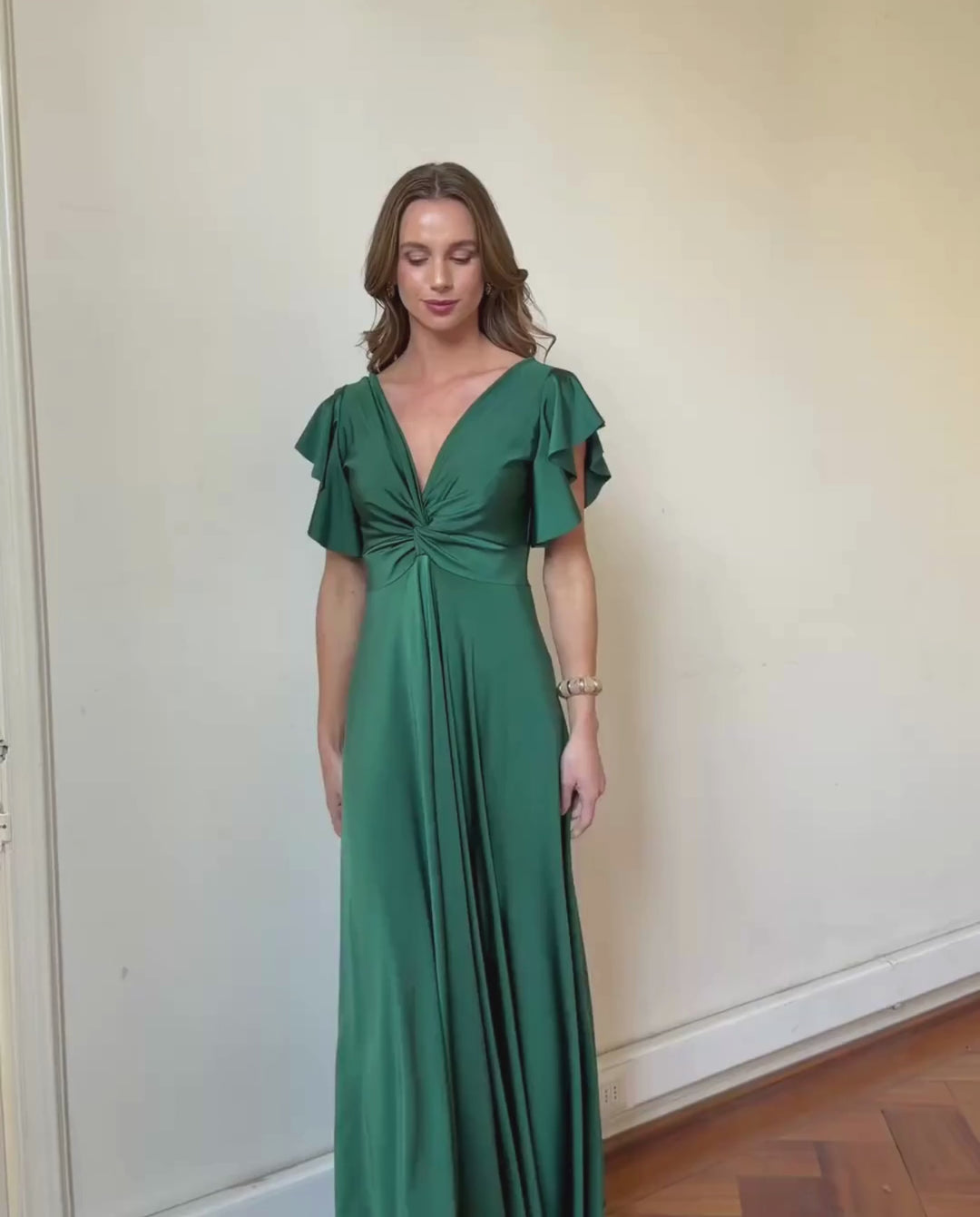 Vestido Largo de Fiesta Vane Verde Oscuro