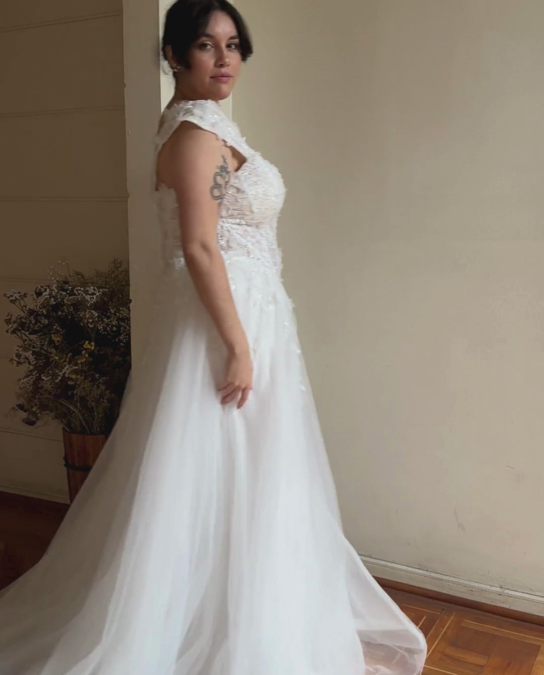 Vestido Largo de Novia Etna Blanco