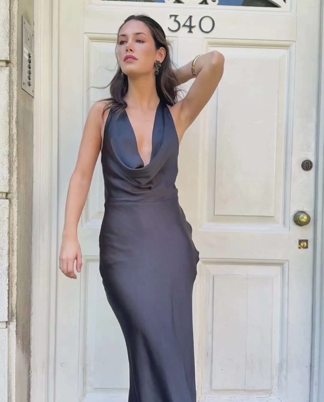 Vestido Largo de Fiesta Tais Negro