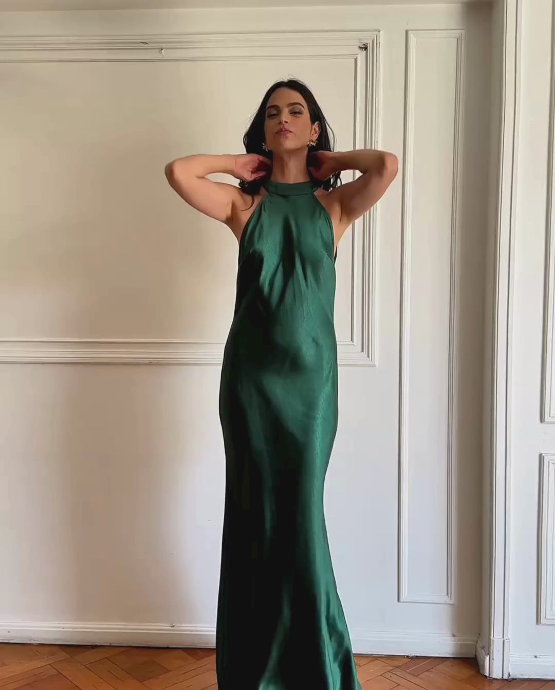 Vestido Largo de Fiesta Ana Verde