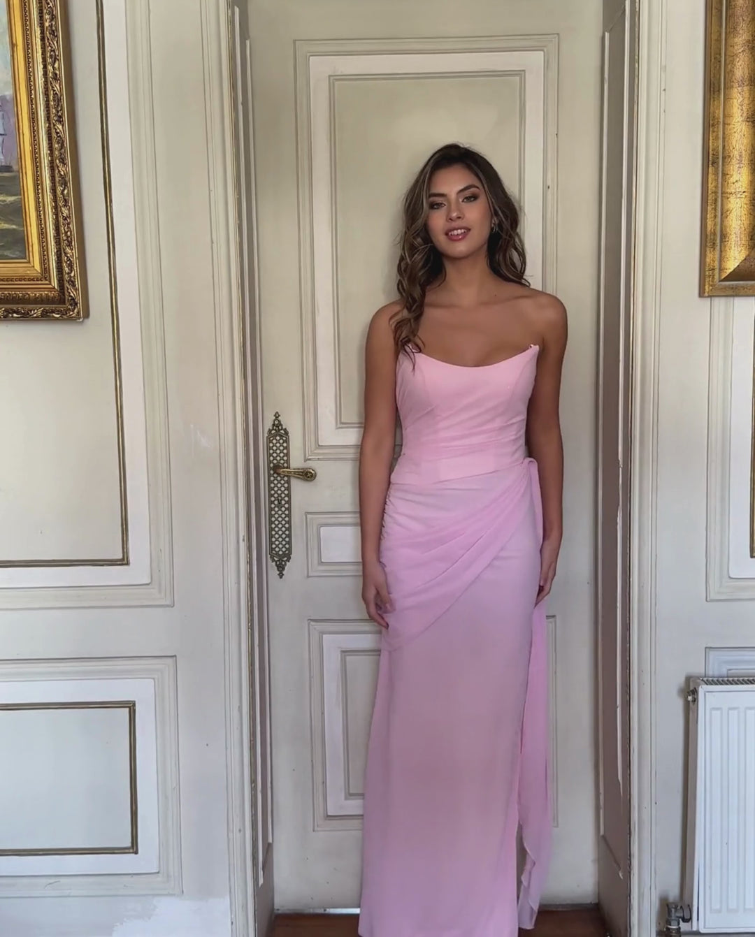 Vestido Largo de Fiesta Juliette Rosado