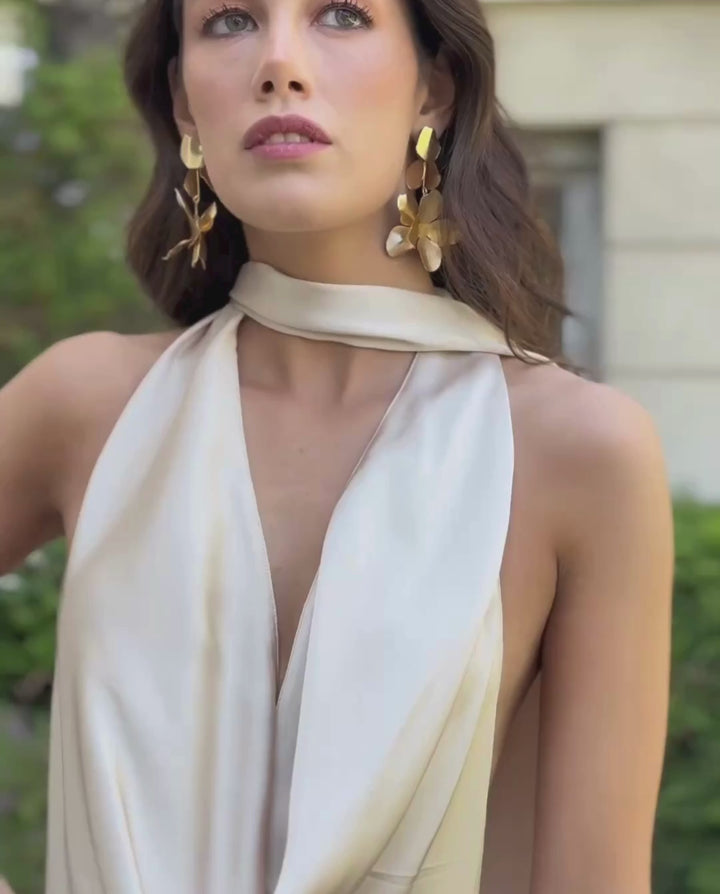 Vestido Largo de Fiesta Budapest Champagne