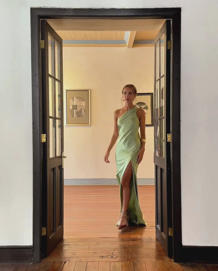 Vestido Largo de Fiesta Dublin Verde Claro