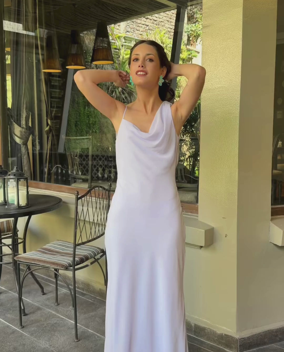 Vestido Largo de Fiesta Amelisse Lila