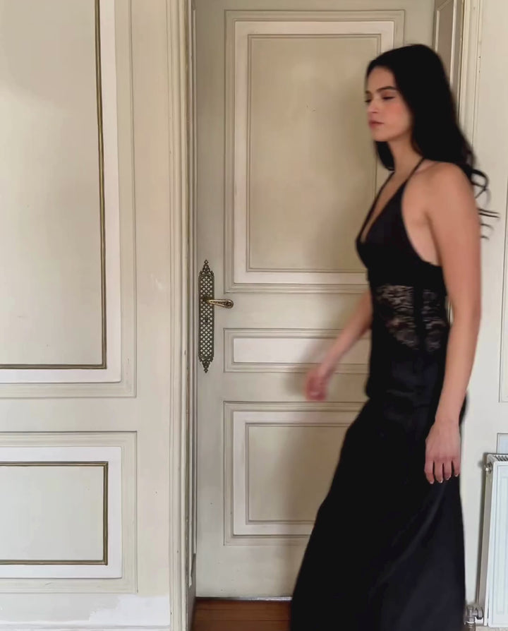 Vestido Largo de Fiesta Laia Negro