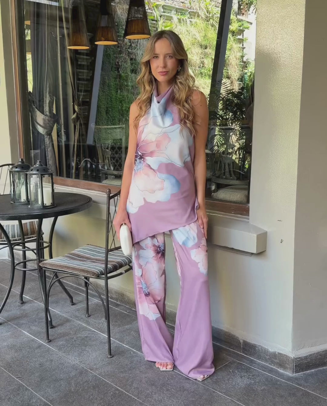 Conjunto de Fiesta Noemi Fondo Malva