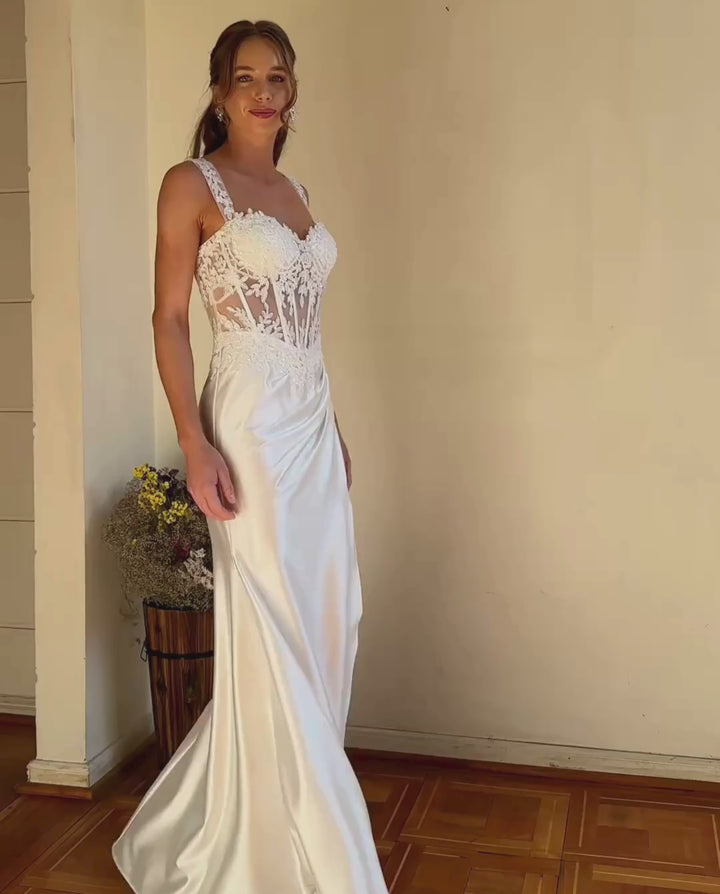 Vestido Largo de Novia Vigo Blanco