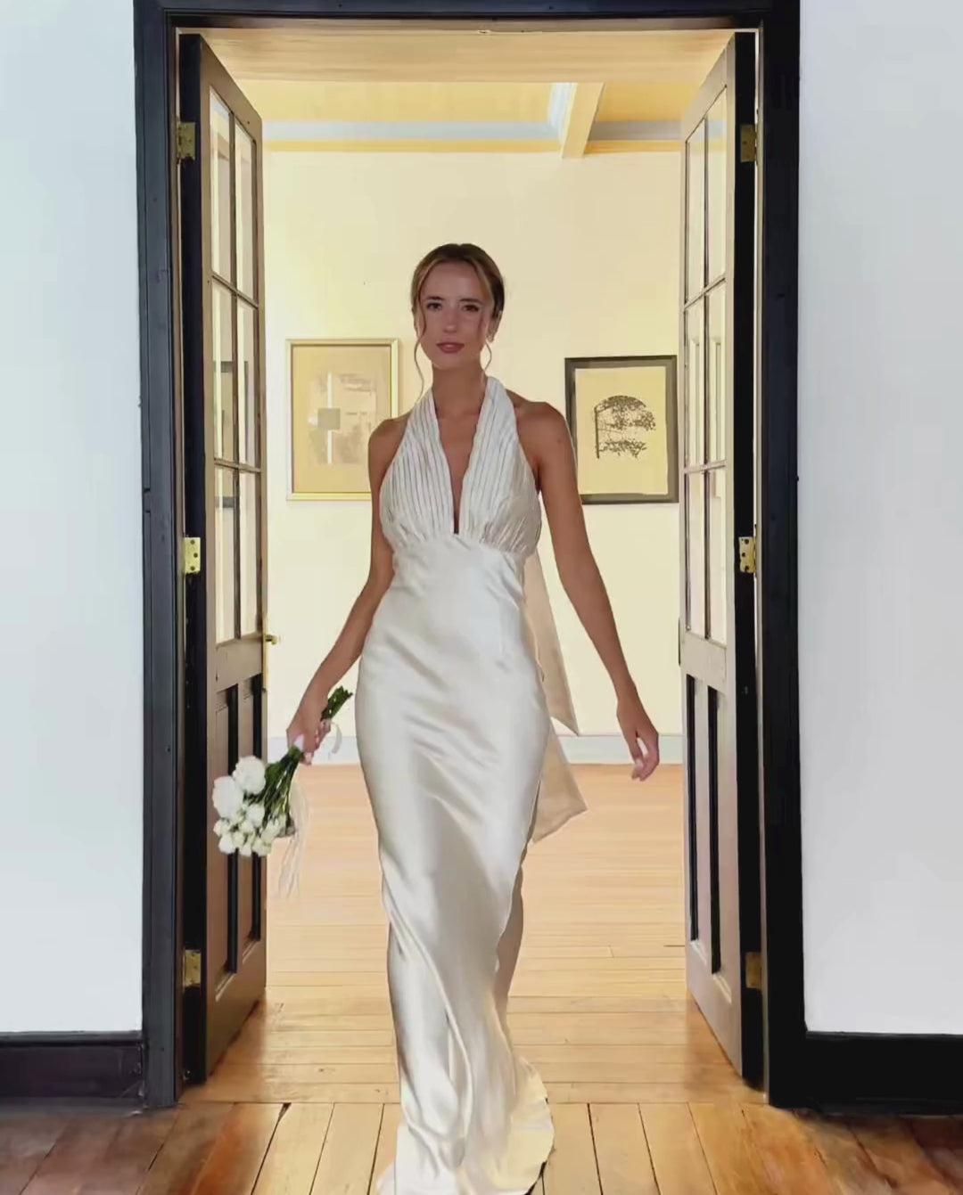 Vestido Largo de Novia Maria Fernanda Crema