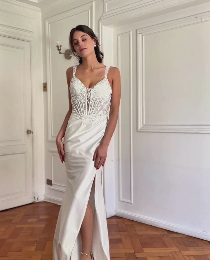 Vestido Largo de Novia Madrid Blanco