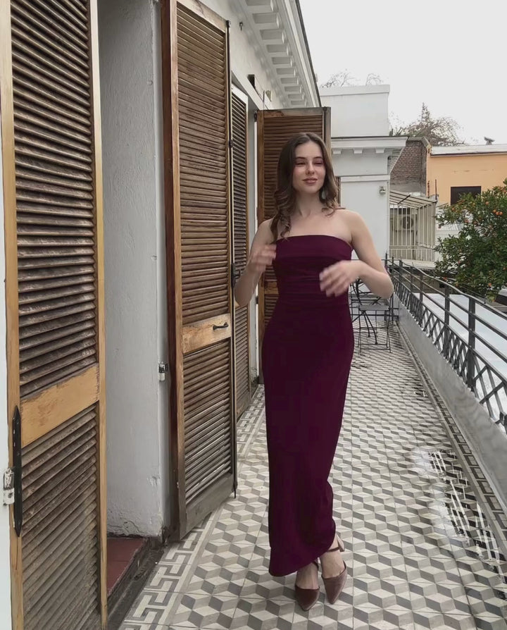 Vestido Largo de Fiesta Marta Burdeo