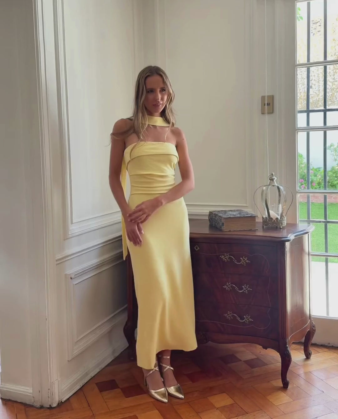 Vestido Largo de Fiesta Maria Ignacia Amarillo