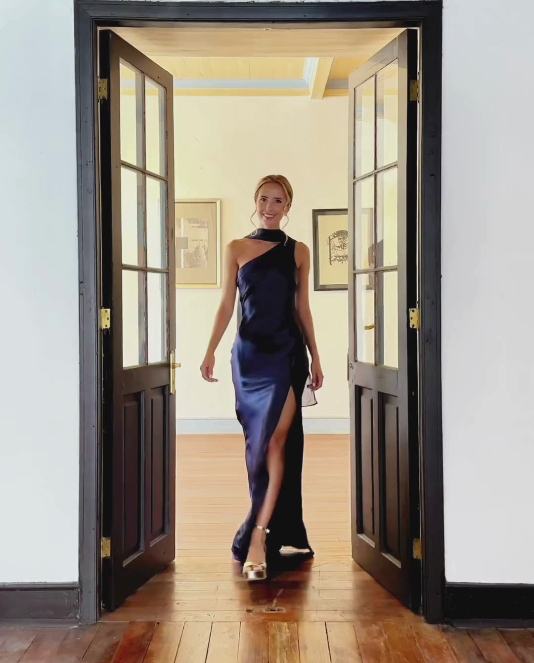 Vestido Largo de Fiesta Dublin Azul Oscuro