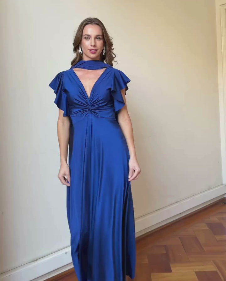 Vestido Largo de Fiesta Vane Azul Royal