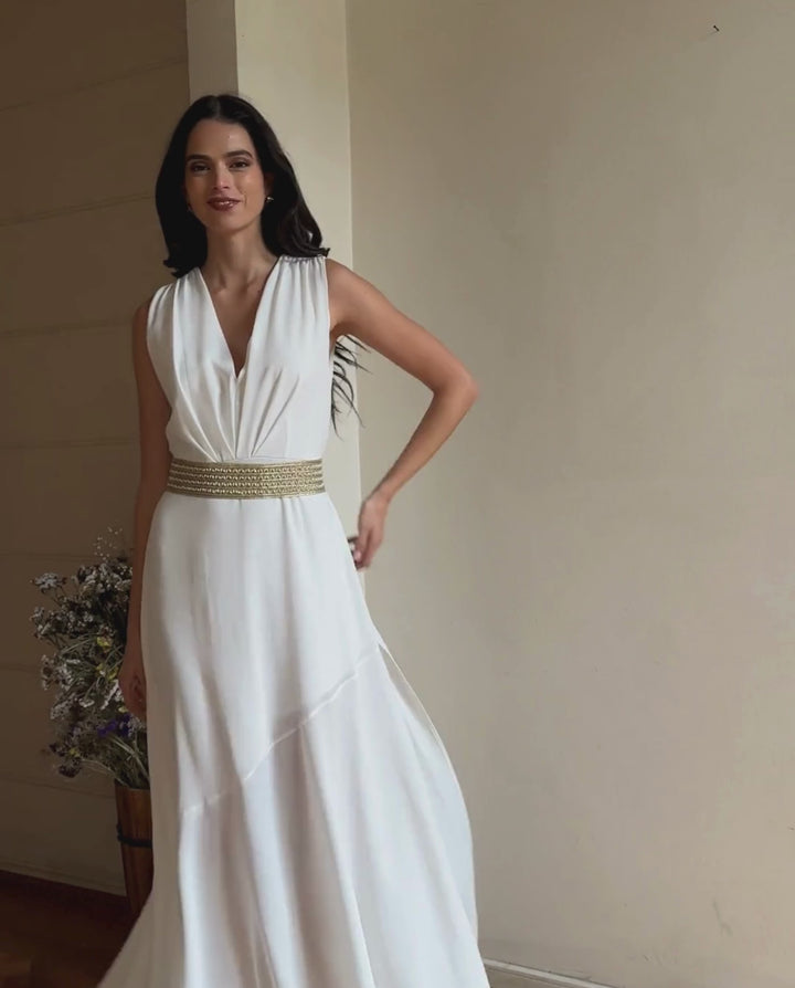 Vestido Largo de Novia Rita Blanco