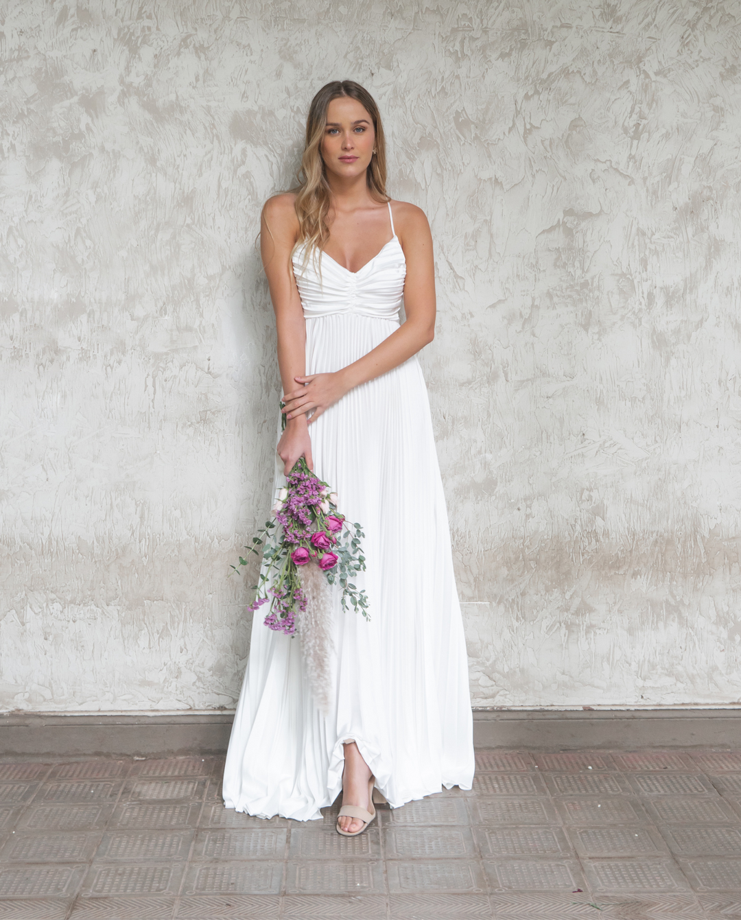 VESTIDO LARGO MAJO BLANCO