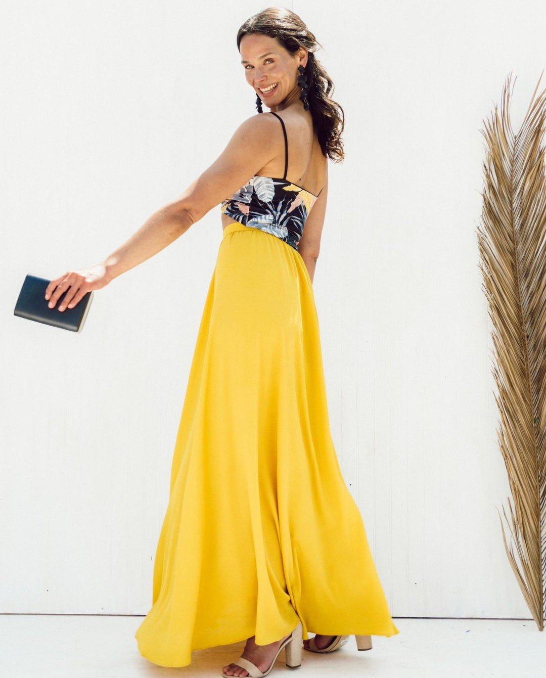 MAXI FALDA NOA AMARILLA