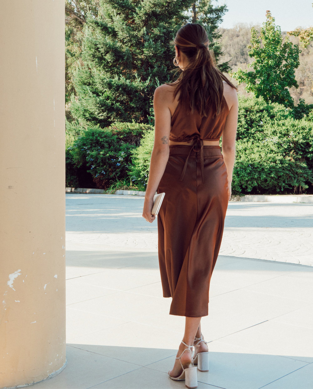 Midi Vestido Mera Cognac