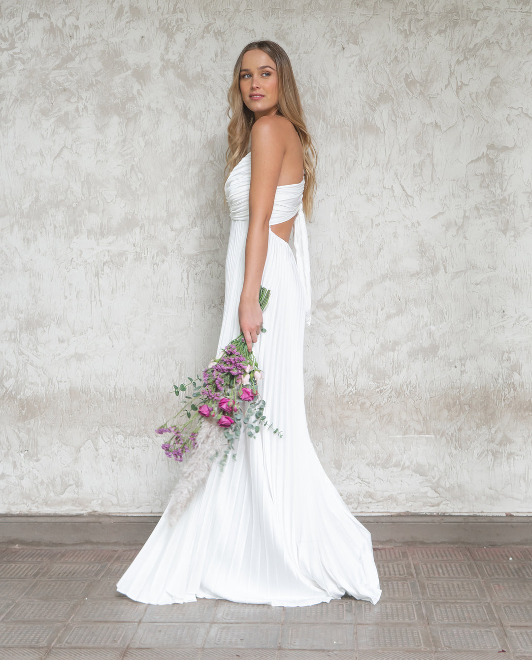 VESTIDO LARGO MAJO BLANCO