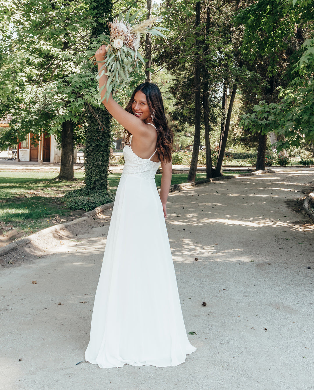 VESTIDO LARGO CAMILA IVORY