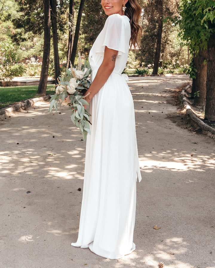 VESTIDO DE NOVIA LARGO CONSUELO IVORY