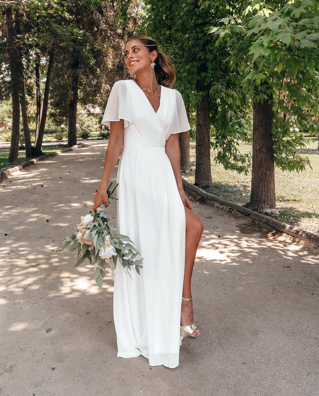 VESTIDO DE NOVIA LARGO CONSUELO IVORY