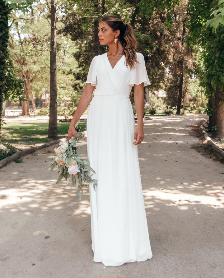 VESTIDO DE NOVIA LARGO CONSUELO IVORY