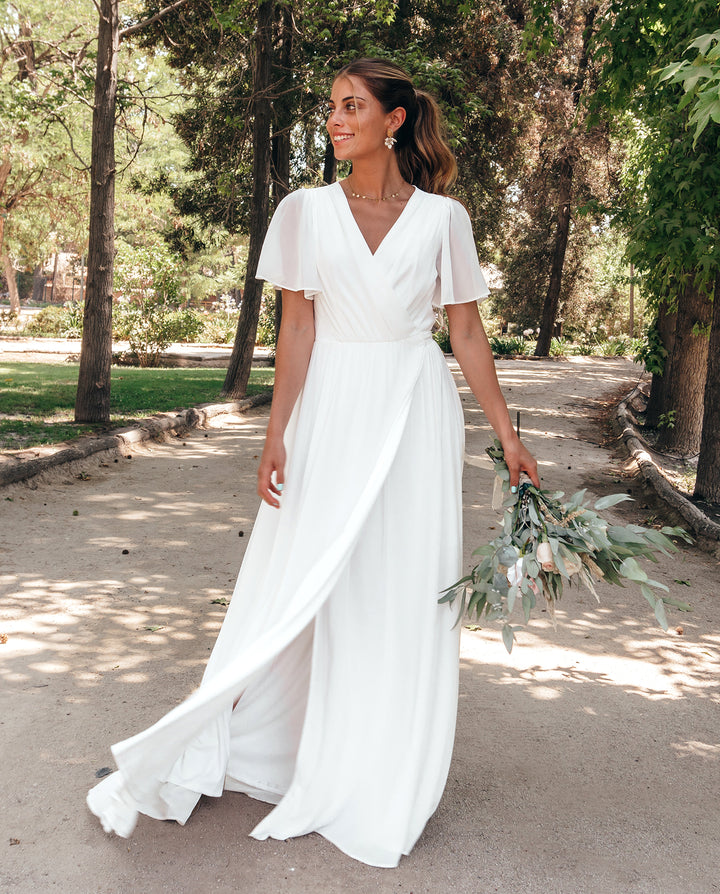 VESTIDO DE NOVIA LARGO CONSUELO IVORY