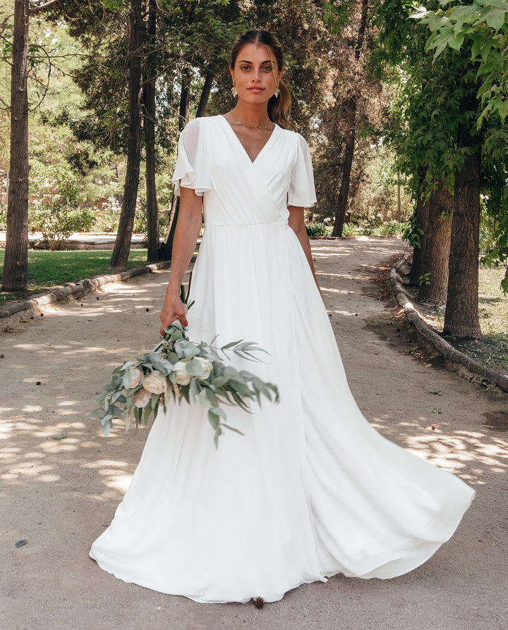 VESTIDO DE NOVIA LARGO CONSUELO IVORY