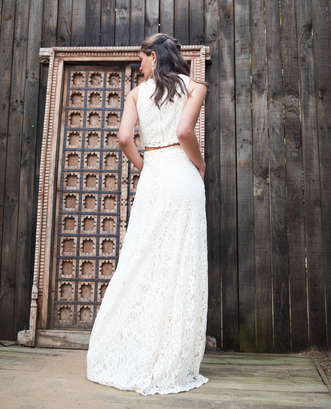 VESTIDO DE NOVIA 2 PIEZAS CONJUNTO EVA IVORY